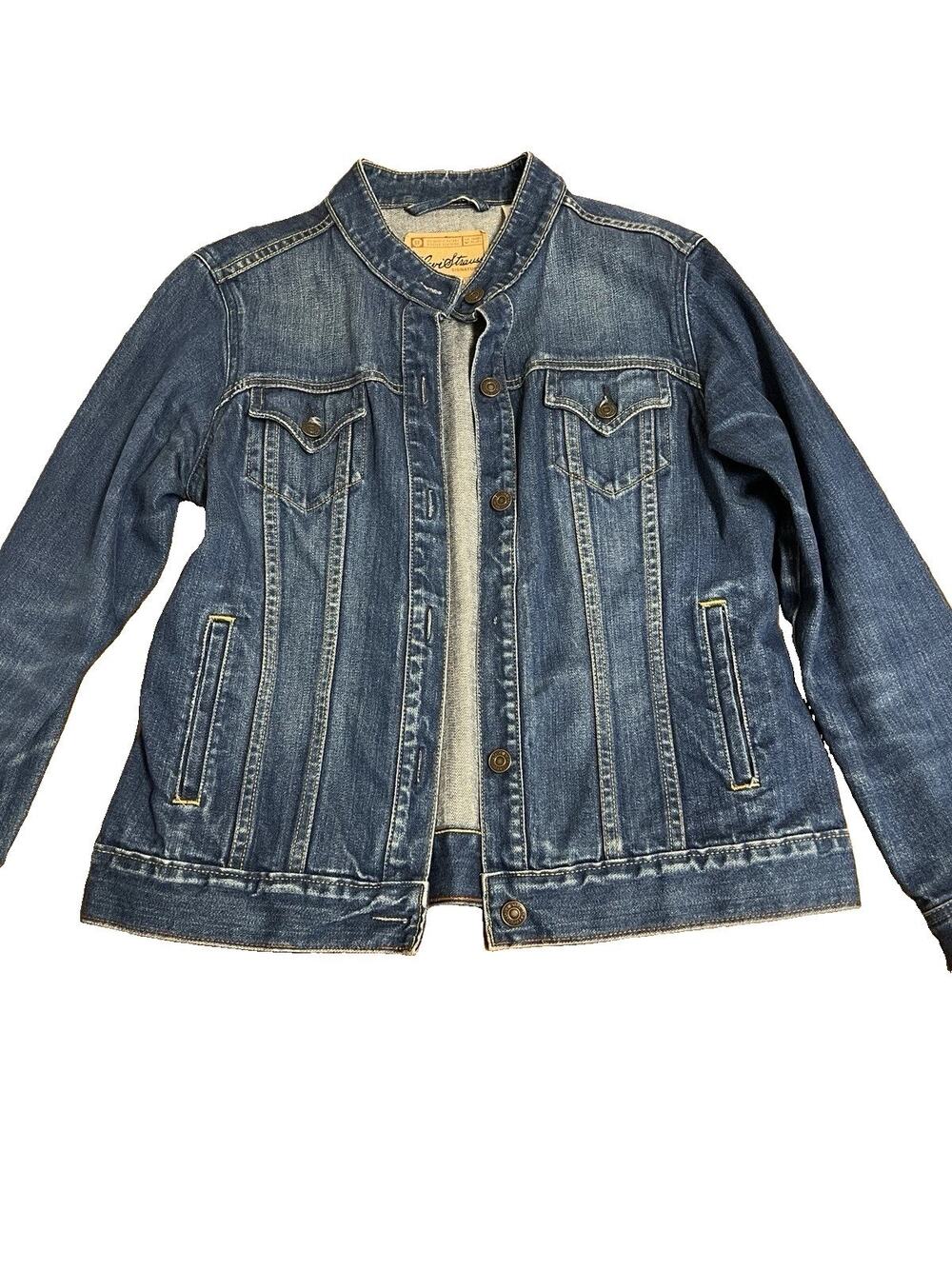 Vintage Y2K Levi Strauss Signature Womens L Juniors Denim Trucker Jacket Western